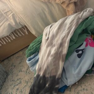 Garage Tie-Dye Track Pants - Gray and Black